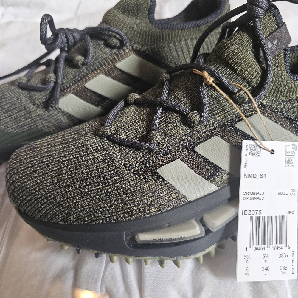 NMD-S1 Adidas Focus Olive / Silver Pebble / Carbon - Picture 6 of 7